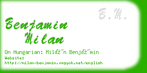 benjamin milan business card